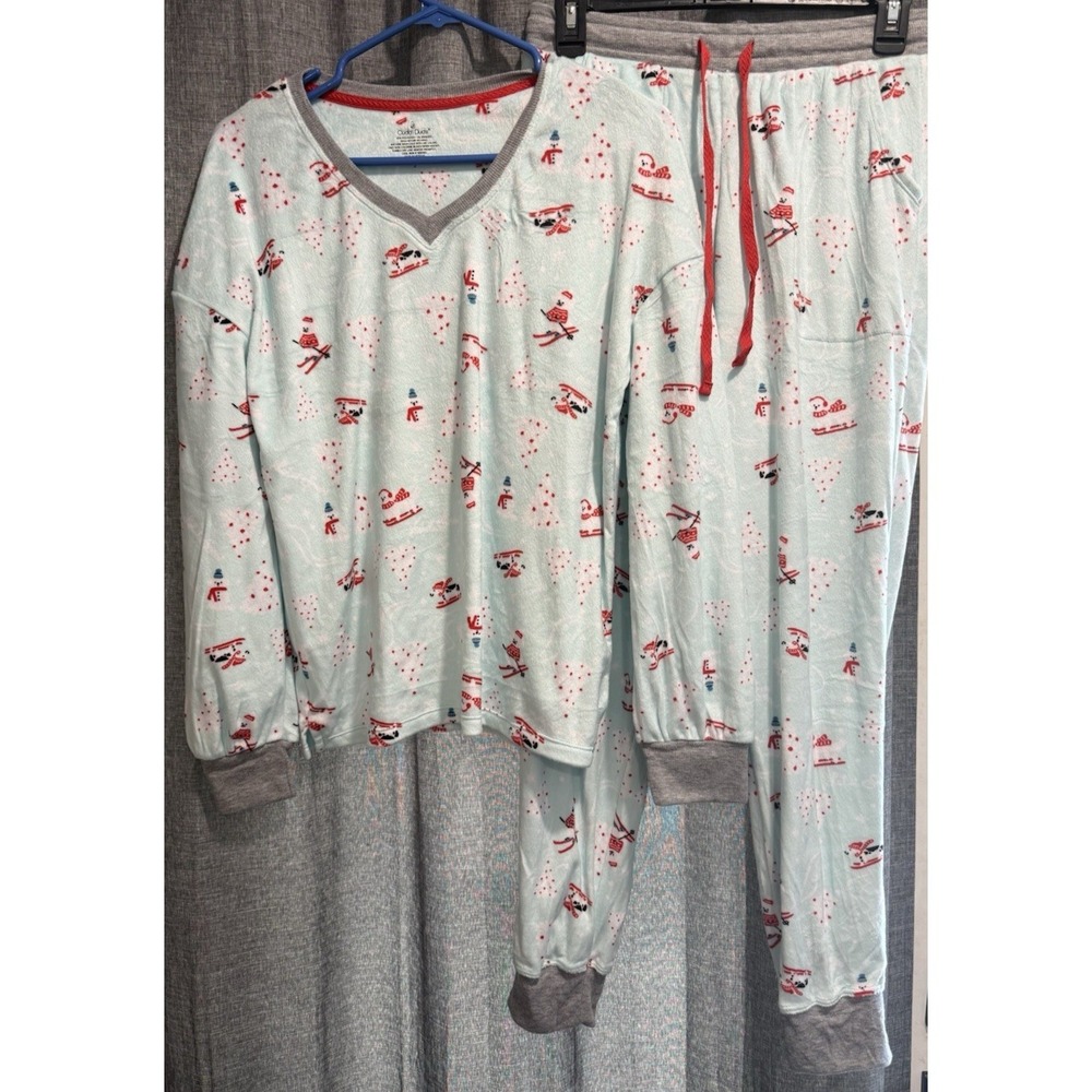 Cuddl Duds Pajamas Womens SZ S 2PC Pants Top Drawstring Joggers SOFT Pockets NWT